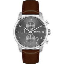Hugo Boss orologio da uomo con cinturino in pelle al quarzo quadrante... - £101.22 GBP