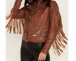 Mauritius Zoe Fringe Leather Jacket Size L - $144.54