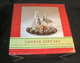 NIB 15pc Christmas Candle Gift Set Pinecones Tree House - $15.00