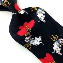 DISNEY 101 Dalmatians Tie Valentine Heart Love Necktie Red Black Gold IN... - £12.42 GBP