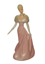 1994 Mattel Barbie in pink gown figure 4” PVC Figure Enesco Enchanted Ev... - £11.59 GBP