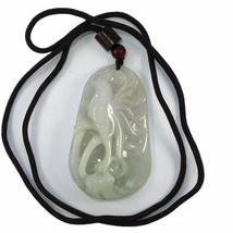 2.2&quot;China Certified Grade A Nature Hisui Jadeite Jade Auspicious Rooster Necklac - £59.10 GBP