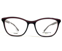 Liz Claiborne Petite Eyeglasses Frames L453 LK8 Black Purple Cat Eye 49-16-135 - $51.28