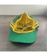Atlantic Coastal Trucking Hat Trucker Cap SnapBack 3 Stripe Green Yellow... - $564.28 MXN