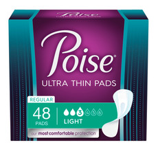 Poise Ultra Thin Incontinence/Bladder Control Pads, Light Absorbency, 48 Count  - £13.14 GBP