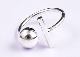 925 de Ley Plata Maciza Bola Anillo Gótico Unisex Informal Ropa Para Regalo - £41.41 GBP