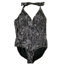 Cherokee Bathing Swim Suit Women&#39;s size 24W One Piece 1 Pc Halter Black ... - £18.02 GBP