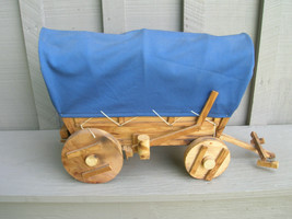 Old Vintage Wooden Covered Wagon Prairie Schooner Western Folk Art Ameri... - $922.49 MXN