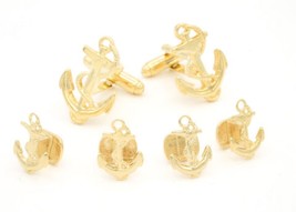 Anchor and Rope Cufflinks and Studs - $94.05
