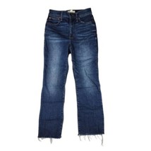 Madewell Jeans Womens Size 24 Raw Hem Blue Slim Demi-Boot Denim Pants - $40.09