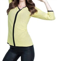 Angel zip-front striped cardigan in Yellow - £50.28 GBP