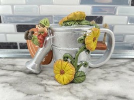MiniWorld by GiftCraft Miniatures ELF WATERCAN HOUSE SUNFLOWERS Enchante... - £9.58 GBP