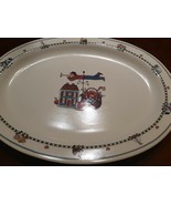 International Tableworks Windy Hill Weathervanes Off White Oval Platter ... - $10.19