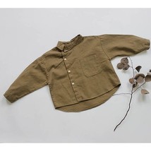 Baby Girls Boys Cardigan Coat Cotton Linen Children Shirt Korean Style Spring Au - £52.86 GBP