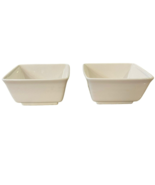 Set of 2 Pottery Barn White Square Bowls Japan Made Microware &amp; Dishwash... - £38.92 GBP