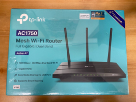 Factory NEW/SEALED TP-Link Mesh Wi-Fi Router Full Gigabit Dual Band AC1750 - £41.62 GBP