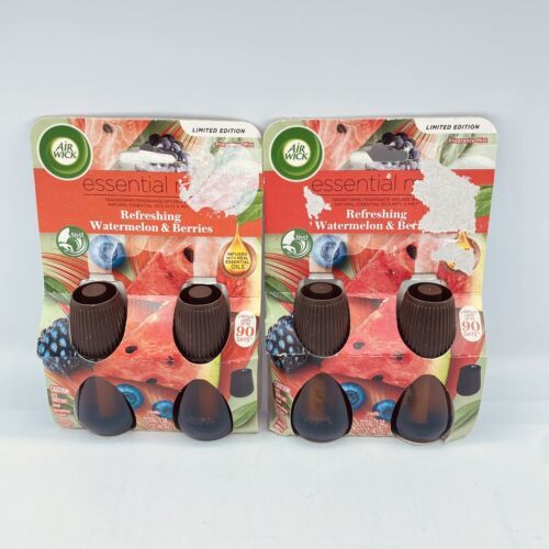 Air Wick Essential Mist Refills-REFRESHING WATERMELON & BERRIES (4) *READ*