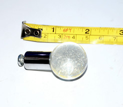 glass globe round knob handle cabinet pull silver - $1.97