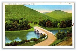 Big Bridge Over Deerfield River Mohawk Trail Massachusetts MA WB Postcard R13 - £1.44 GBP