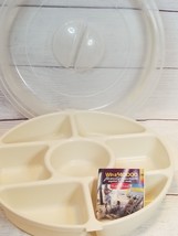 Rubbermaid Servin Saver  Dip N Snack Tray with Lid 3912 New Vintage Almond 1988 - £17.51 GBP