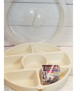 Rubbermaid Servin Saver  Dip N Snack Tray with Lid 3912 New Vintage Almo... - £17.09 GBP