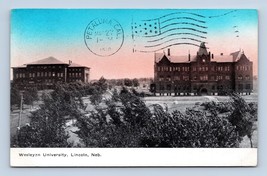 Wesleyan University Lincoln NE Nebraska 1910 DB Postcard P12 - £5.41 GBP