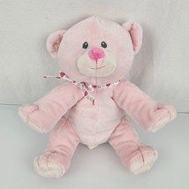 Ty Pluffies Amore Plush Pink Bear Lovey Stitched Eyes Soft Stuffed Toy A... - $14.84