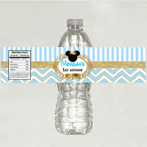  Prince Mickey Mouse Birthday or Baby Shower Water bottle Labels - Digital file - £3.14 GBP