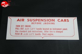 58 59 60 61 Oldsmobile Air Suspension Caution Decal - £778.48 GBP