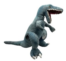 Jurassic Park World Blue T-Rex Velociraptor Dinosaur 18&quot; Plush Stuffed A... - $15.83