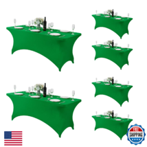 Fokitut 6PK Spandex 6FT Fitted Stretch Tablecloth Wrinkle-Free Washable - $55.82