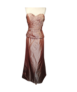 Peach Iridescent Beaded Maxi Dress Size 6  - £93.89 GBP