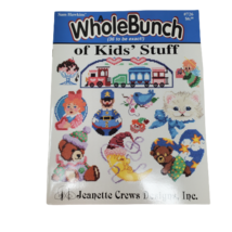 Sam Hawkins A Whole Bunch of Kids Stuff Cross Stitch Book 36 Designs Boo... - $9.89
