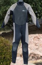 H2oDYSSEY MEN’S FULL BODY NEOPRENE WETSUIT BLACK GREY 3/2 SCUB R.O.C. - $54.44