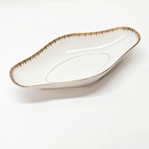 Elite Works Limoges Condiment Oval Dish Ivory Gold Ornate Vintage 9.5x5.... - £14.10 GBP