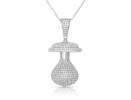 ADIRFINE 925 Solid Sterling Silver Cubic Zirconia Charm - $83.99