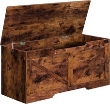 Hoobro Storage Chest, Rustic Brown Bf771Cw01, Retro Toy Box, Simple Assembly. - £93.69 GBP