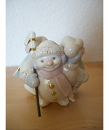 Lenox Skating Snowmen Candle Holder - $34.13 CAD