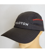 Peloton Nylon Running Hat / Cap Black Red Stripe Lightweight Adjustable  - $188.12 MXN