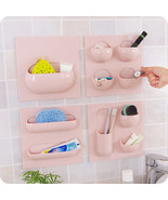 Home Kitchen Storage Box ABS Material Bathroom Cosmetics Stickup Organiz... - £7.98 GBP