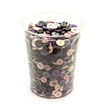 1.3 Pound Craft Sewing Buttons Medium Sized Pink Blue Purple Black White... - $14.82