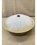 Vtg MCM Mid Century 10&quot; UFO Atomic Saucer Flush Mount Ceiling Light Lamp... - €56,73 EUR