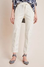 Anthropologie Angela Cropped Cargo Pants Women 26 Petite Ivory Cream Bea... - $21.99