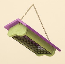 2 Cake Suet Upside Down Bird Feeder - All Weather Purple &amp; Lime Poly Amish Usa - £37.45 GBP