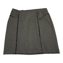 APT.9 A-Line Skirt Women&#39;s Large Gray Polyester Stretch Elastic Waist Pu... - $24.66