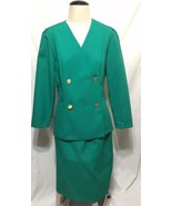 VTG BERG- RAY FROCKS Green Sz 12 made in USA EUC seperates skirt and top - $26.96 CAD