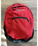 Red Jansport Daypack Backpack Book Bag Clean No Holes Or Stains All Zips... - £19.55 GBP