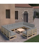  Garden Lounge Set Natural Wood Solid Pinewood - €1.416,67 EUR