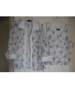 R &amp; M Richards New White/Black Sequined Contrast Lace Jacket &amp; Top   14 - £63.30 GBP