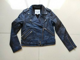 Walter Baker Women&#39;s Leather Biker Jacket $700 Worldwide Shipping - £119.10 GBP